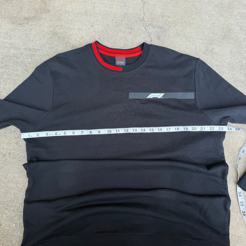 Formula 1 F1 Official Product Mens Crewneck Sweatshirt Black Red Size Large - Picture 4 of 6